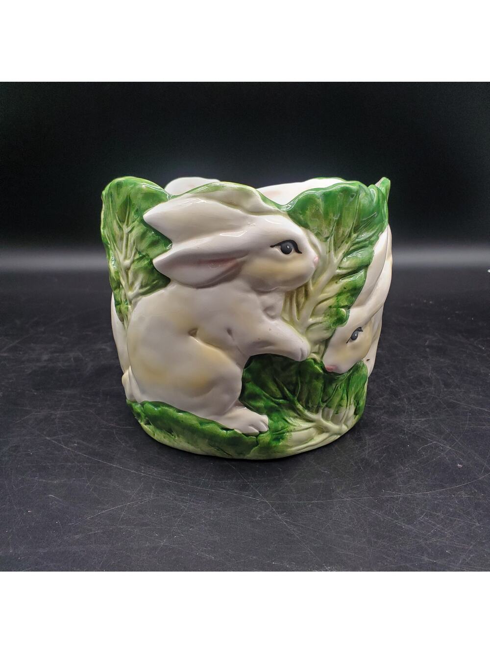 Vintage 1980s Dayton Hudson Bunny Rabbit Ceramic Planter Spring Easter Decor
